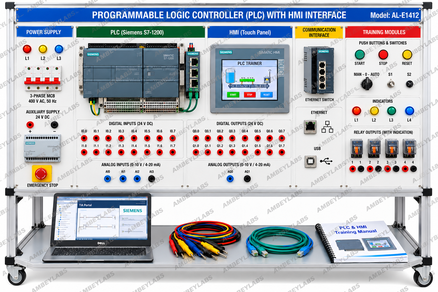 AL-1412 PROGRAMMABLE LOGIC CONTROLLER (INDUSTRIAL PLC WITH HMI INTERFACE AND CONNECTION SYSTEMS)